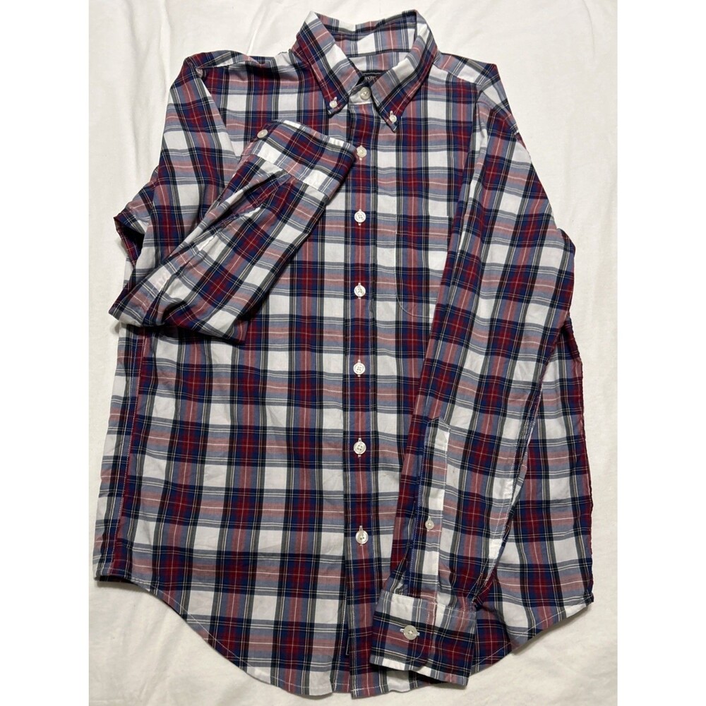 Preppy Abercrombie & Fitch Men's Long Sleeve Plaid Button Down Shirt Red Sz S